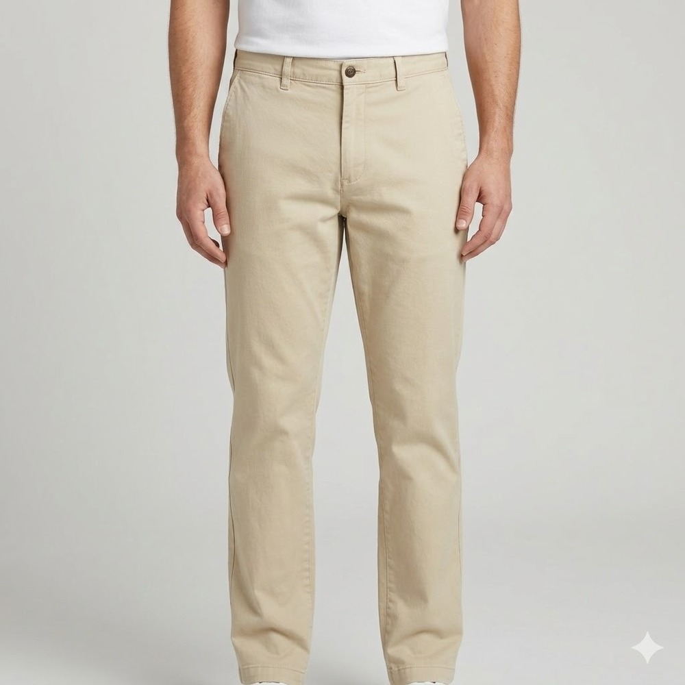 St. John's Bay Chino Pants Men's 38x32 TempFlex Comfort Stretch Khaki - Picture 1 of 12